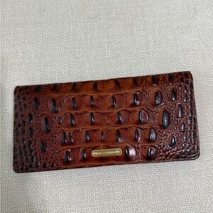 Brahmin Brown Croc Embossed Wallet